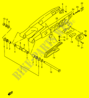 BRAS OSCILLANT ARRIERE (MODELE T) pour Suzuki RM 125 1998