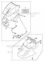 CARENAGE TETE DE FOURCHE (OPTIONNEL, MODELE V/W) pour Suzuki MARAUDER 800 2000