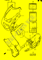 CARENAGES   ETIQUETTES (MODELE P 019) pour Suzuki RG 125 1992