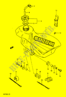 RESERVOIR D'ESSENCE MODELE Z pour Suzuki RM 250 1983