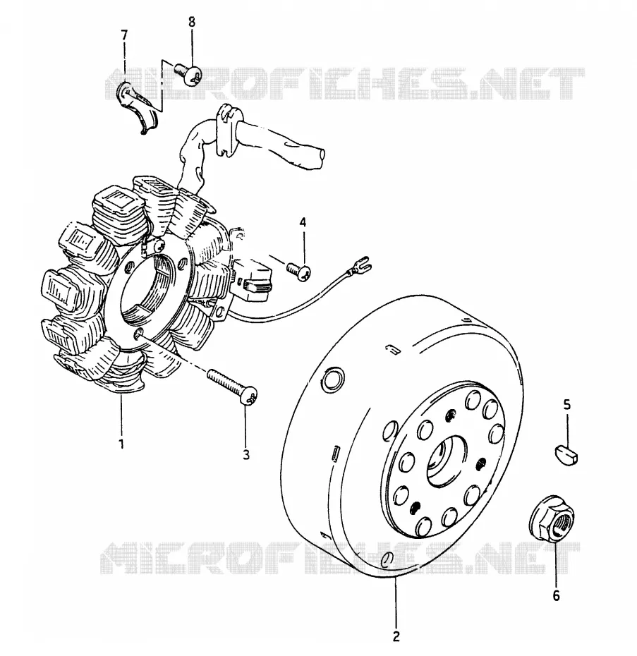 ALLUMAGE ROTOR - STATOR Suzuki MOTO 250 RG 1987  RG250FH(G/H)