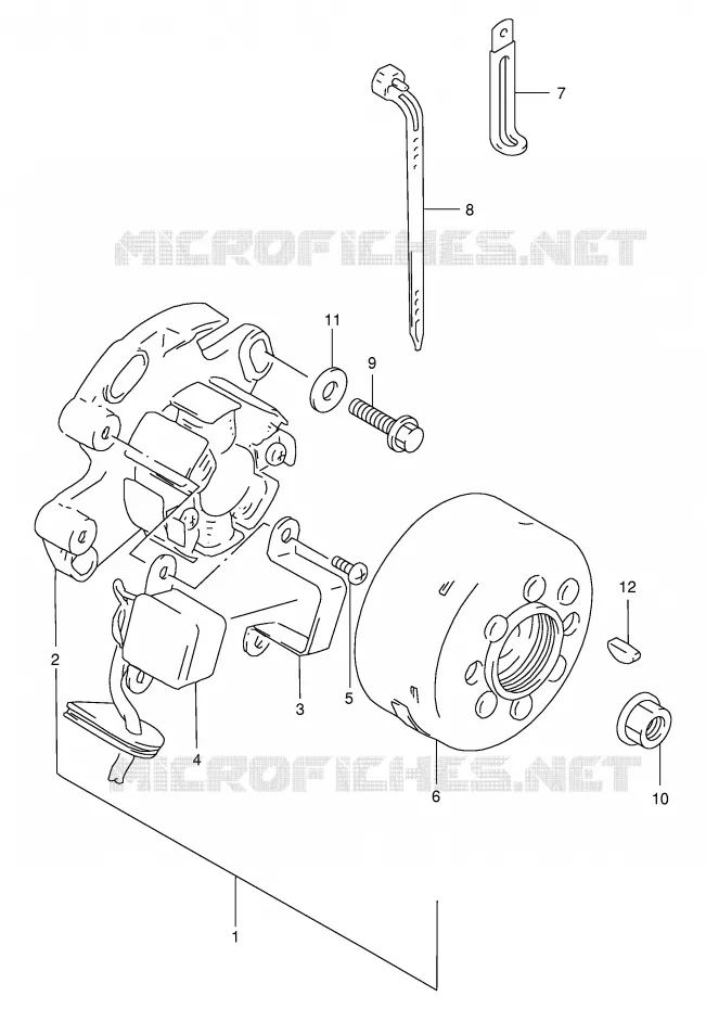 ALLUMAGE ROTOR - STATOR Suzuki MOTO 250 RM 2000  RM250Y(E3/E28)