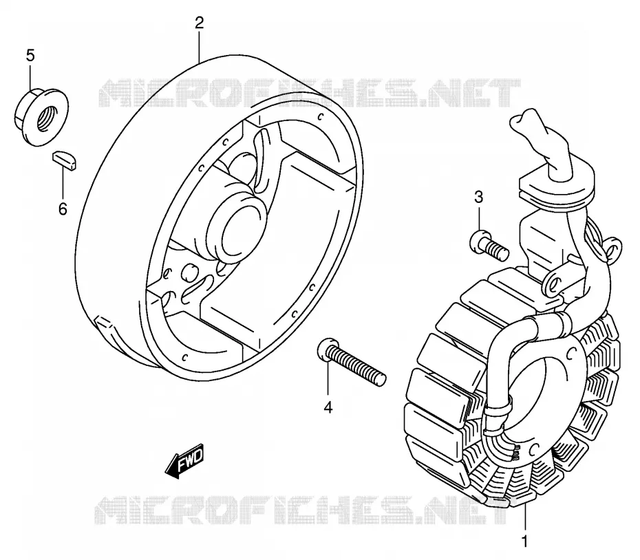 ALLUMAGE ROTOR - STATOR Suzuki SCOOTER 125 UE 2001  UE125CTK1(P2)