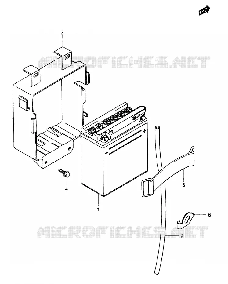 BATTERIE Suzuki MOTO 250 RG 1986  RG250FG(G/H)