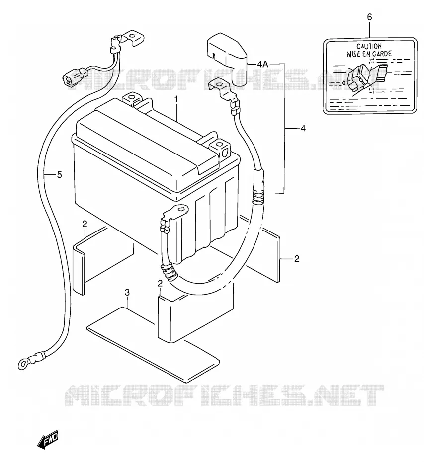 BATTERIE Suzuki MOTO 600 RF 1995  RF600RS(E2)