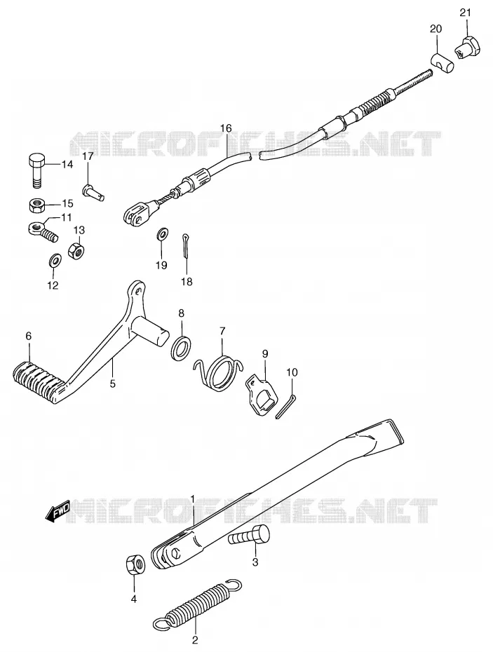 BEQUILLE Suzuki MOTO 50 RG 1994  RG50R(E6)