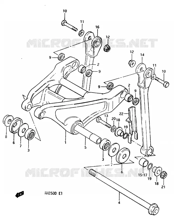 BIELLETTE D'AMORTISSEUR Suzuki MOTO 250 RM 1983  RM250D(Z/D)