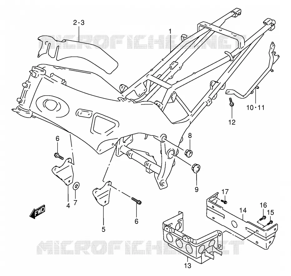 CADRE Suzuki MOTO 900 RF 1996  RF900RT(E2)