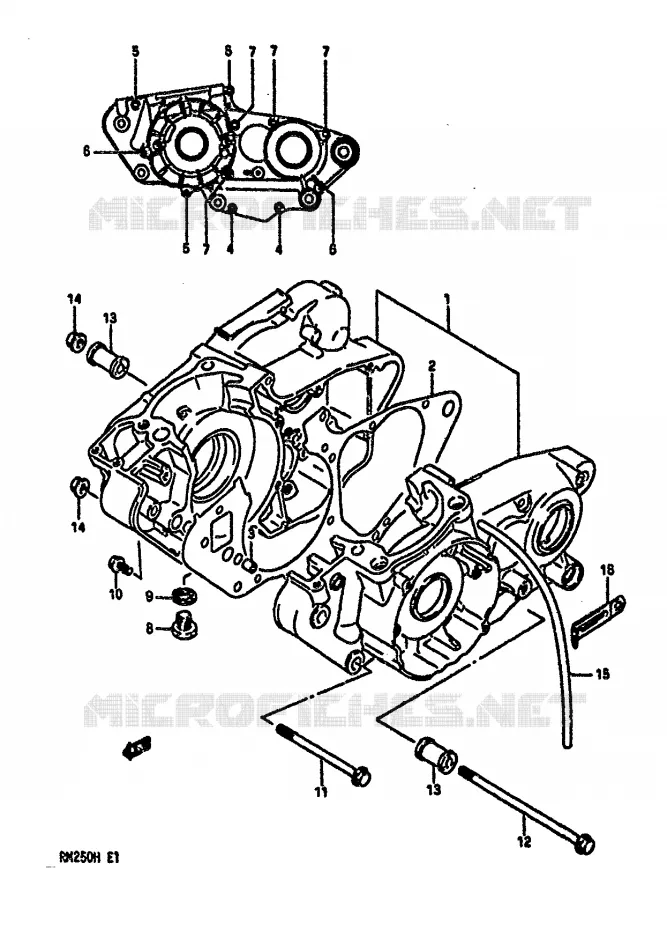 CARTER (MODELE H) Suzuki MOTO 250 RM 1987  RM250H(G/H)