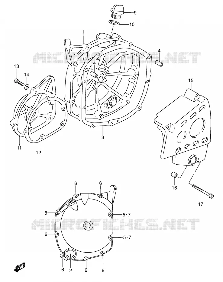 CARTER Suzuki MOTO 600 RF 1993  RF600RP(E2)