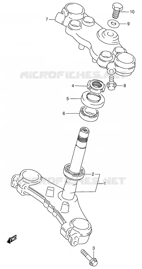 COLONNE DE DIRECTION Suzuki MOTO 900 RF 1998  RF900RW(E2)