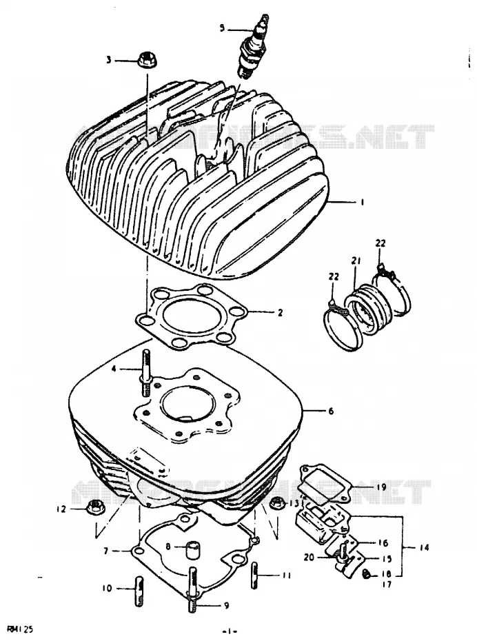 CYLINDRE Suzuki MOTO 125 RM 1980  RM125T