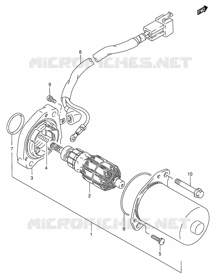DEMARREUR Suzuki MOTO 125 RG 1993  RG125FP(E18)