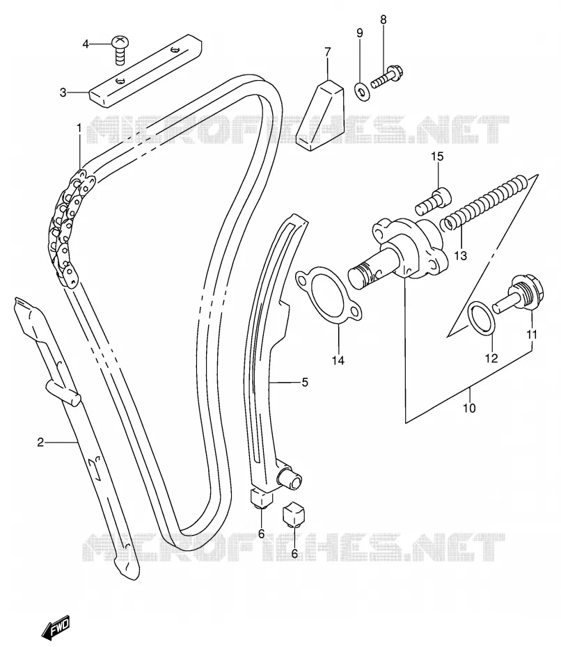 DISTRIBUTION Suzuki MOTO 600 RF 1996  RF600RUT(E2)