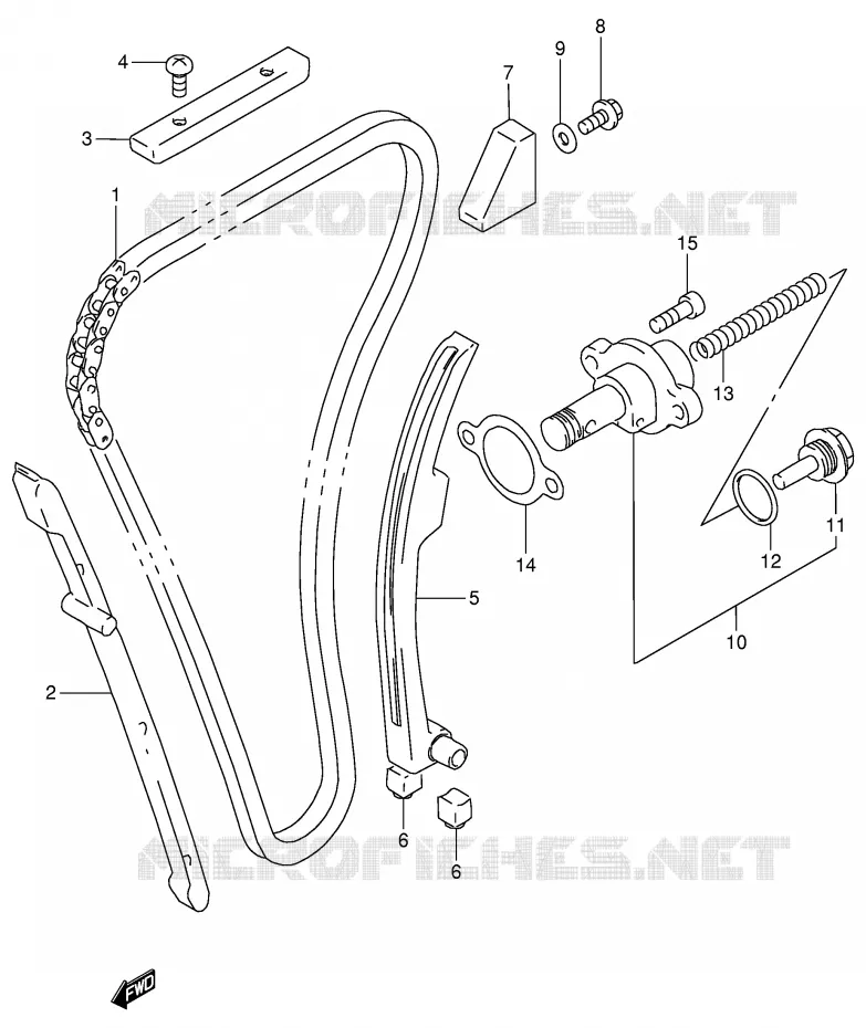 DISTRIBUTION Suzuki MOTO 900 RF 1996  RF900RT(E2)