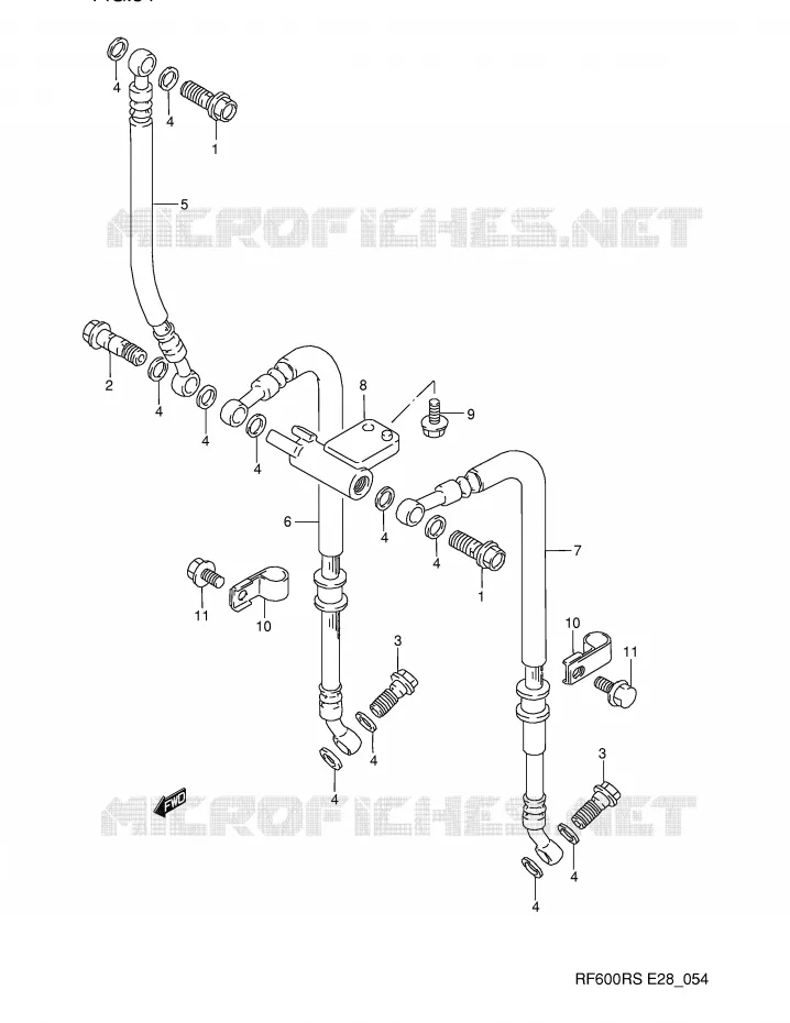 DURITE DE FREIN AVANT Suzuki MOTO 600 RF 1995  RF600RS(E28)