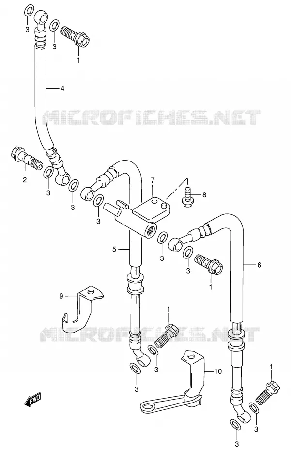 DURITE DE FREIN AVANT Suzuki MOTO 900 RF 1996  RF900RT(E2)