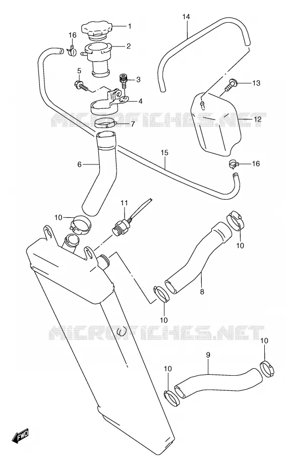 DURITE DE RADIATEUR Suzuki MOTO 800 MARAUDER 1997  VZ800V(E2)