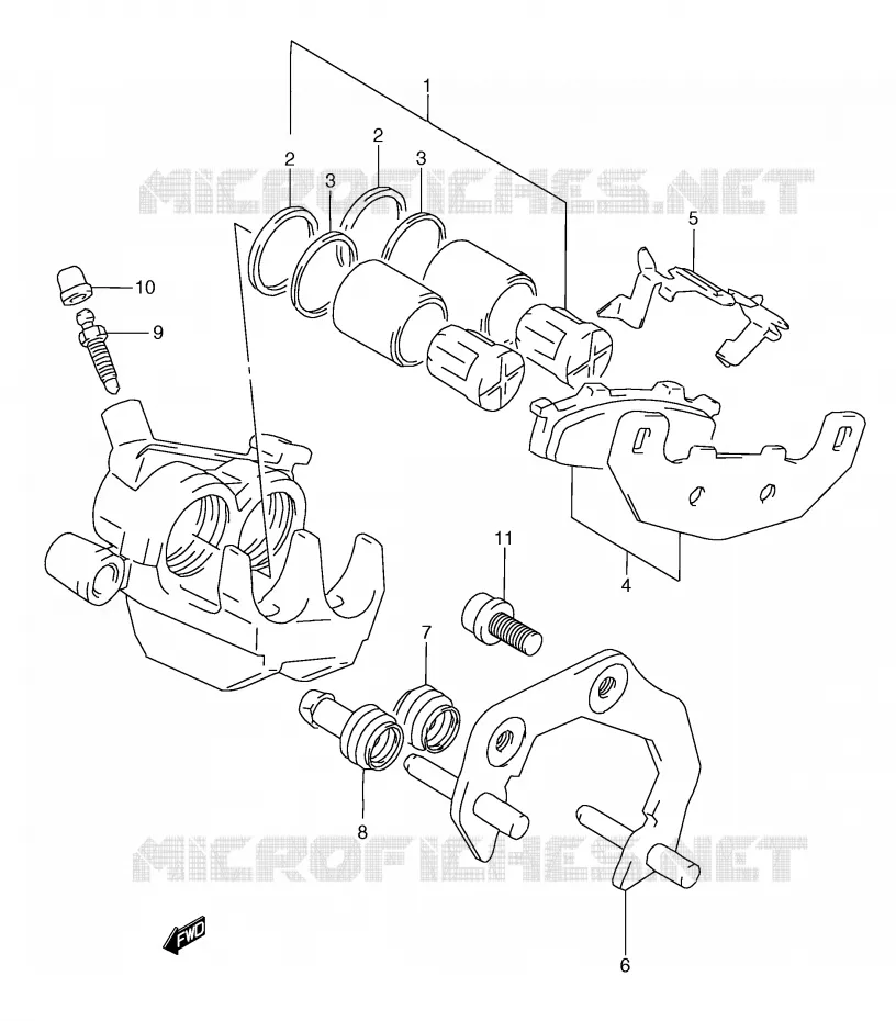 ETRIER DE FREIN ARRIERE Suzuki MOTO 250 RG 1992  RGV250N(E24)