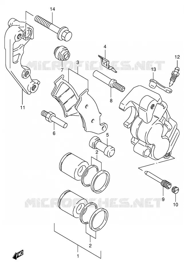 ETRIER DE FREIN AVANT Suzuki MOTO 125 RM 1996  RM125T(E2)