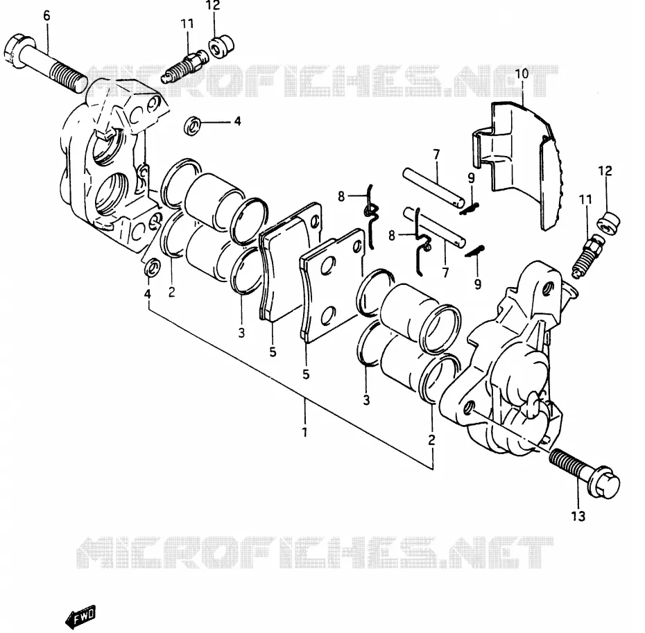 ETRIER DE FREIN AVANT Suzuki MOTO 250 RG 1987  RG250CH(G/H)