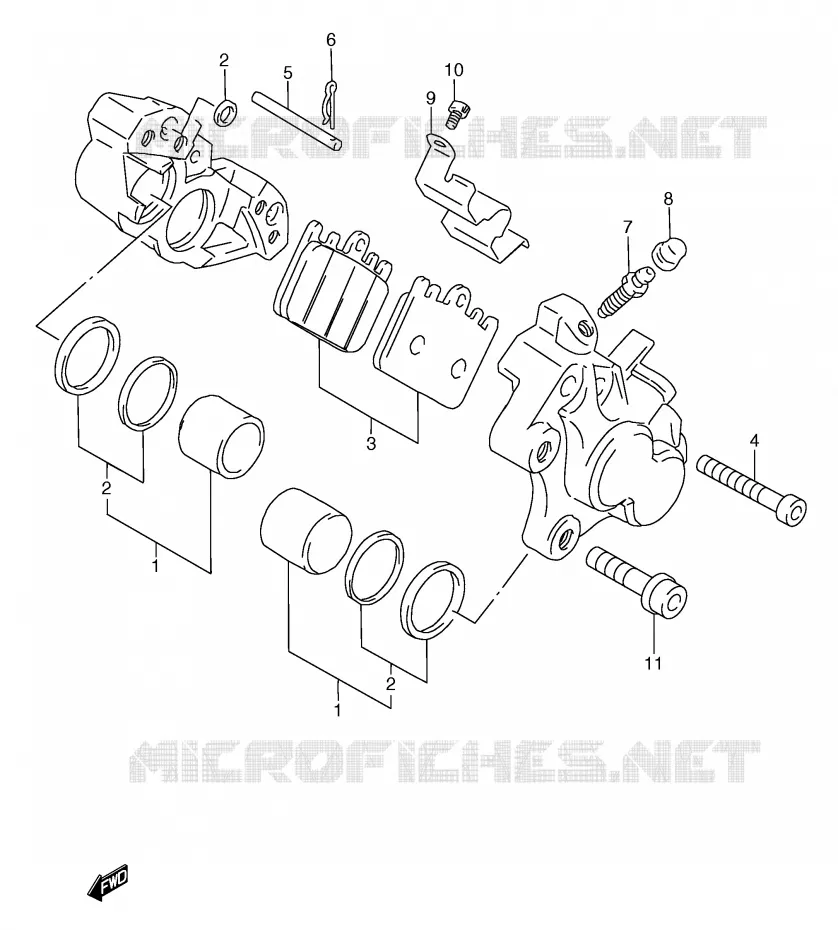 ETRIER DE FREIN AVANT Suzuki MOTO 250 RG 1997  RGV250V(E1)