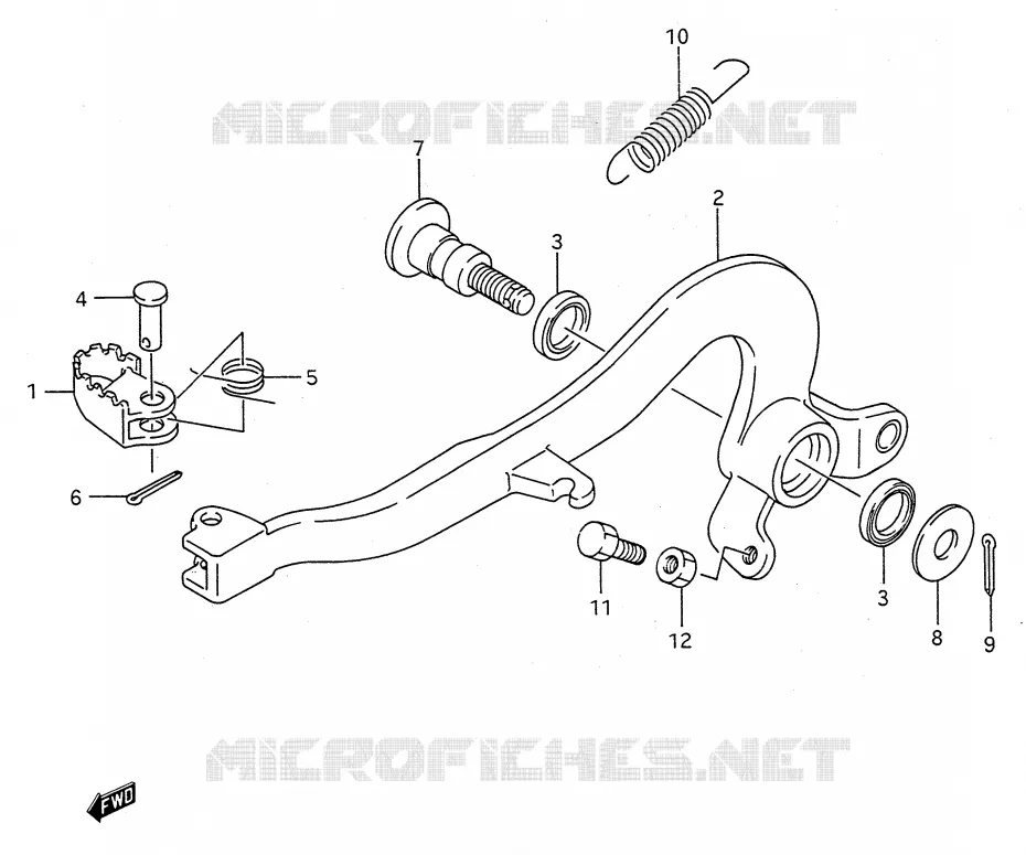 FREIN ARRIERE Suzuki MOTO 125 RM 1990  RM125L(E28)