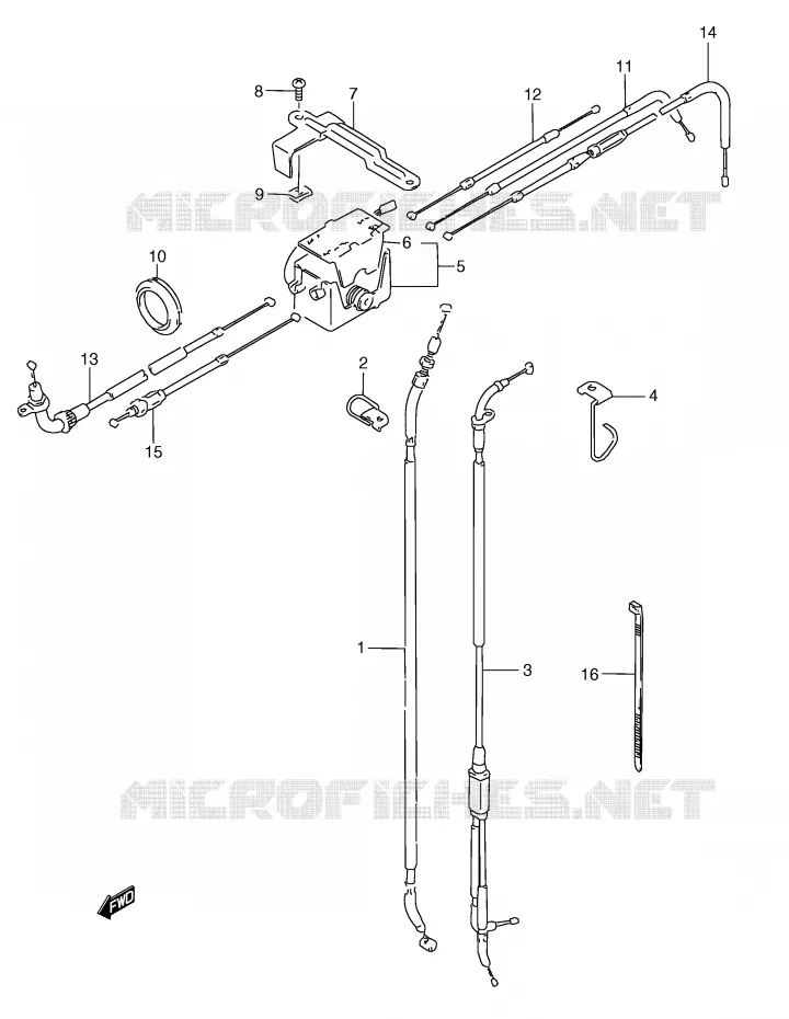 GUIDON - CABLES Suzuki MOTO 250 RG 1991  RGV250M(E24)