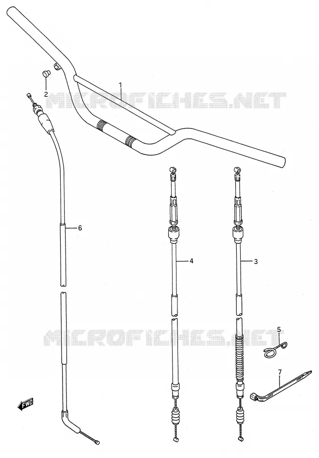 GUIDON Suzuki MOTO 125 RM 1989  RM125K(E28)