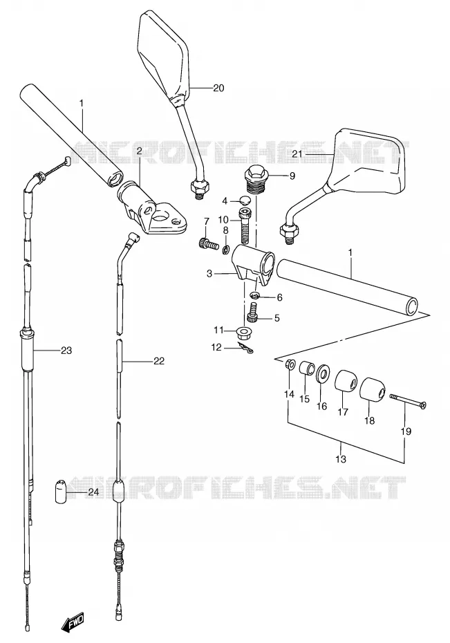 GUIDON Suzuki MOTO 50 RG 1994  RG50R(E6)