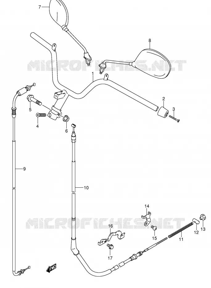 GUIDON Suzuki SCOOTER 125 UE 2001  UE125CTK1(P2)