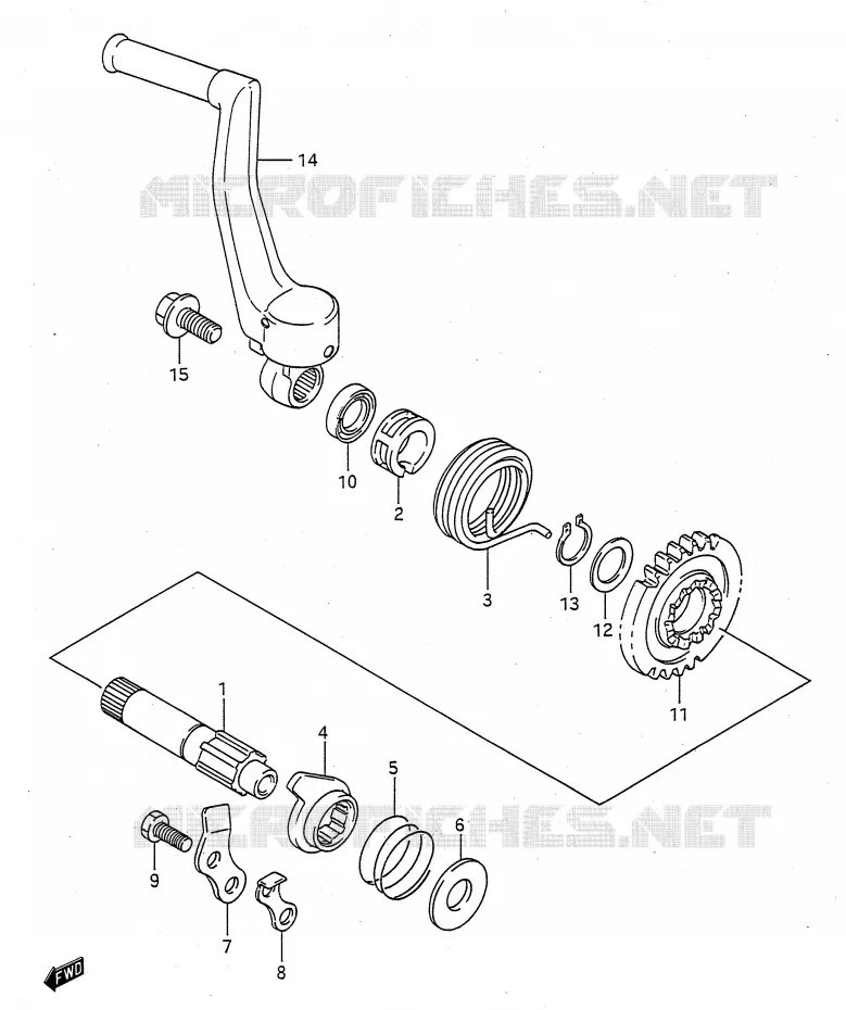 KICK Suzuki MOTO 125 RM 1993  RM125P(E28)