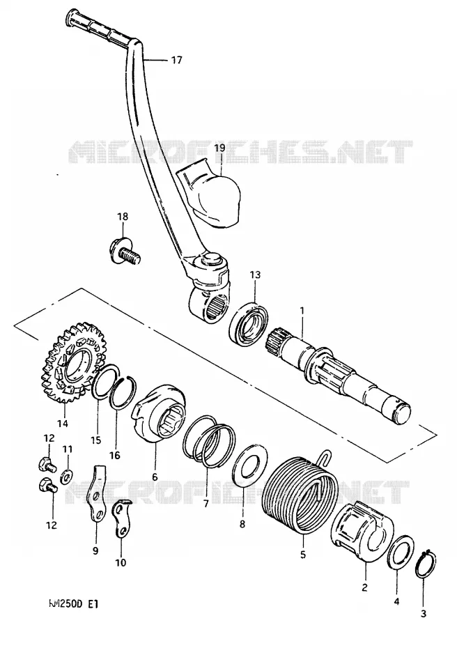 KICK Suzuki MOTO 250 RM 1983  RM250D(Z/D)