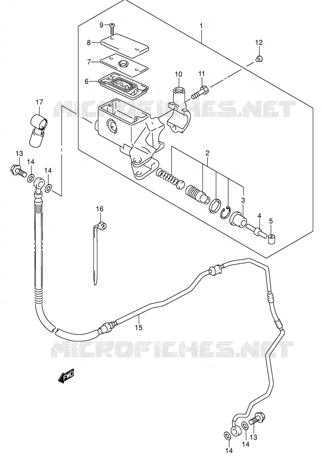 MAITRE CYLINDRE D'EMBRAYAGE (MODEL K5/K6) Suzuki MOTO 1500 INTRUDER 2006  VL1500K6(E2)