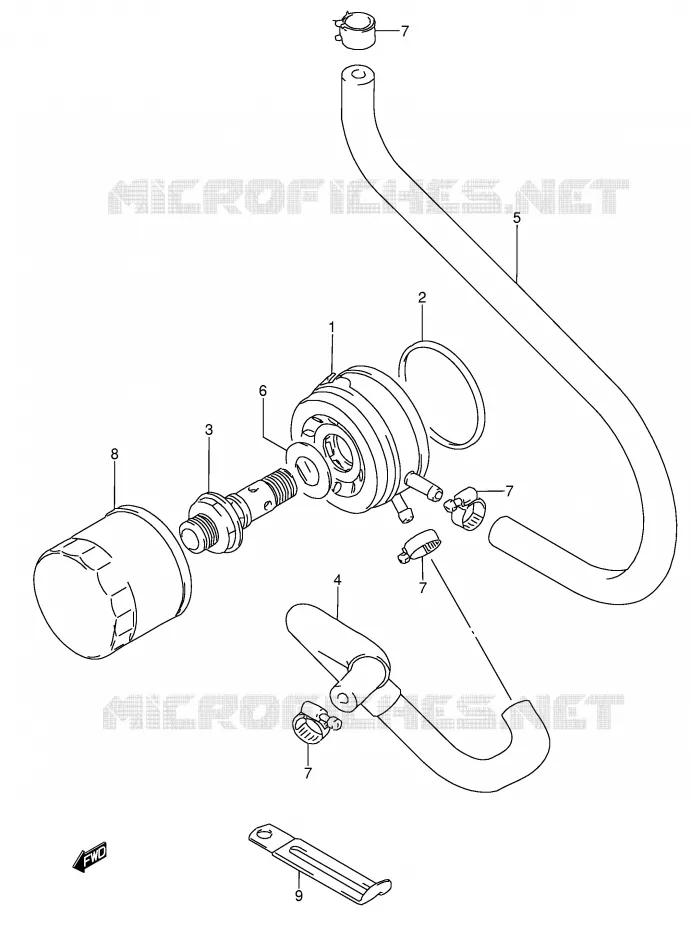 RADIATEUR D'HUILE - FILTRE A HUILE Suzuki MOTO 600 RF 1993  RF600RUP(E2)