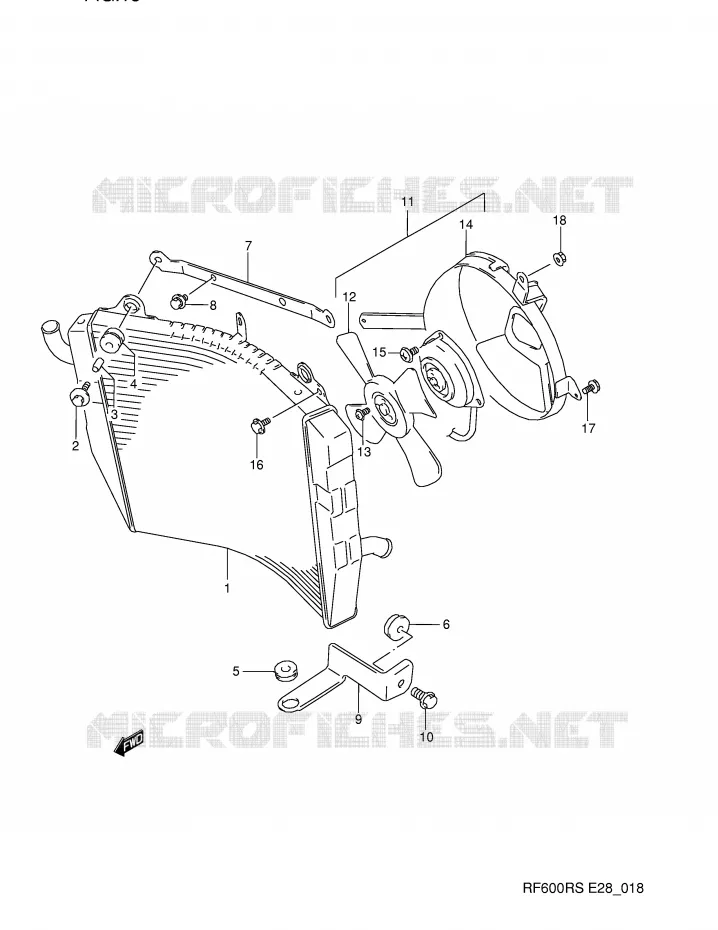 RADIATEUR Suzuki MOTO 600 RF 1995  RF600RS(E28)