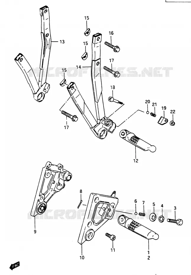 REPOSE PIED Suzuki MOTO 250 RG 1987  RG250CH(G/H)