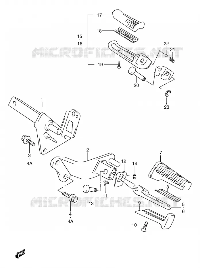 REPOSE PIED Suzuki MOTO 800 MARAUDER 2002  VZ800K2(E2)