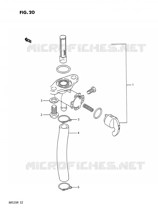 ROBINET D'ESSENCE Suzuki MOTO 125 RM 1991  RM125M(E2)