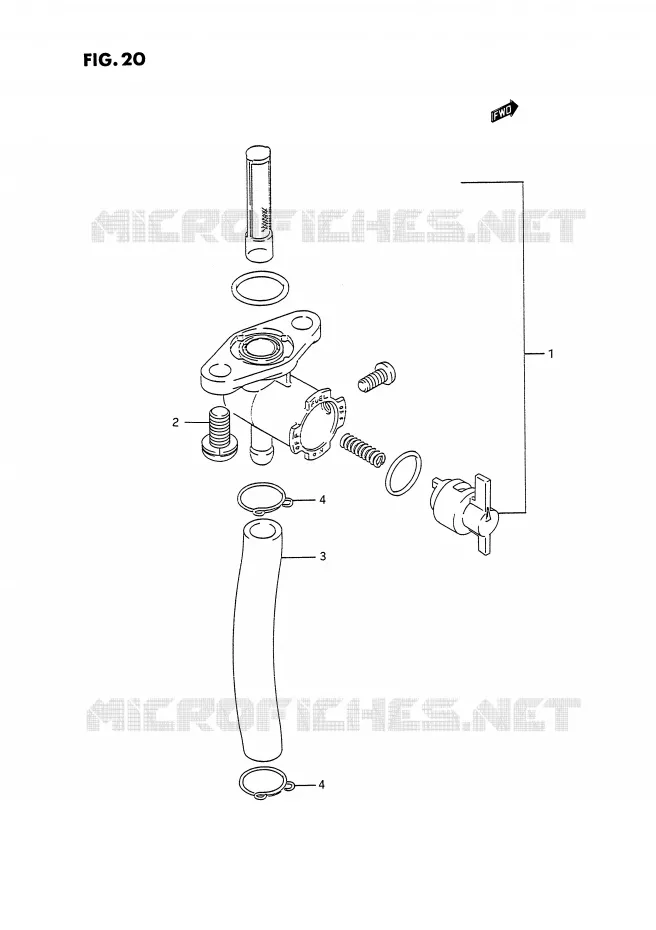 ROBINET D'ESSENCE Suzuki MOTO 125 RM 1994  RM125R(E2)