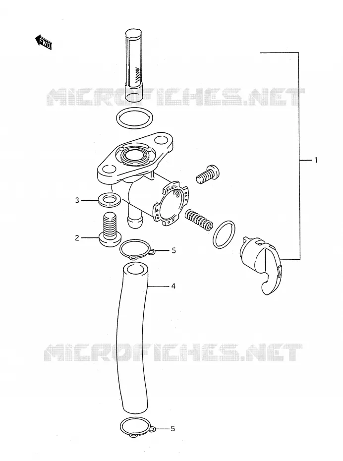 ROBINET D'ESSENCE Suzuki MOTO 250 RM 1992  RM250N(E28)