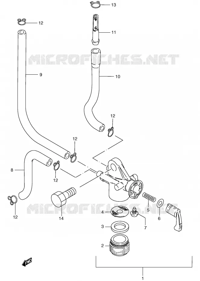 ROBINET D'ESSENCE Suzuki MOTO 50 RG 1994  RG50R(E6)
