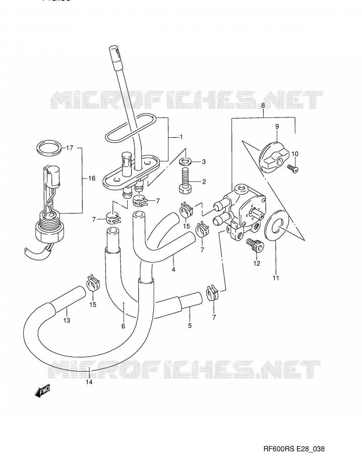 ROBINET D'ESSENCE Suzuki MOTO 600 RF 1994  RF600RR(E28)