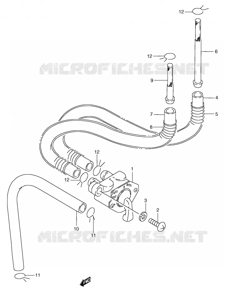 ROBINET D'ESSENCE Suzuki MOTO 80 RG 1988  RG80J(E4)