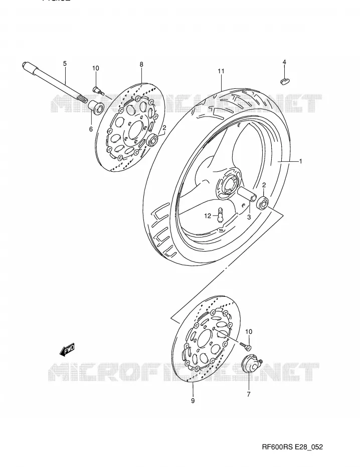 ROUE AVANT Suzuki MOTO 600 RF 1995  RF600RS(E28)