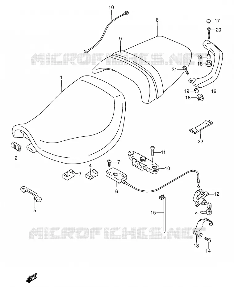 SELLE (MODELE P/R) Suzuki MOTO 600 RF 1995  RF600RUS(E2)
