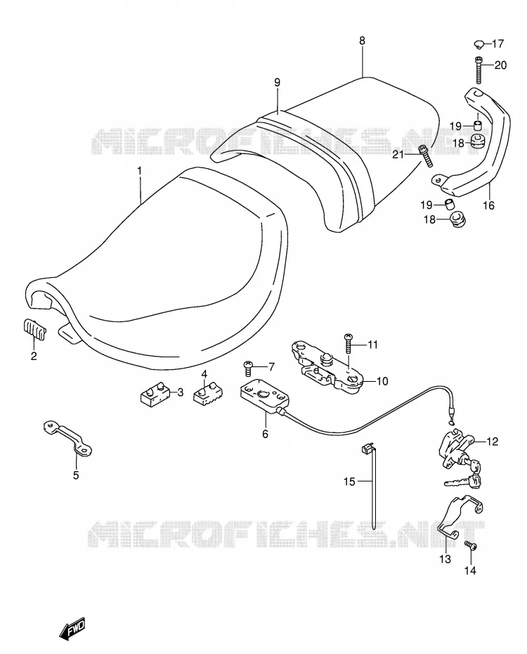 SELLE (MODELE S/T/V) Suzuki MOTO 600 RF 1996  RF600RT(E2)