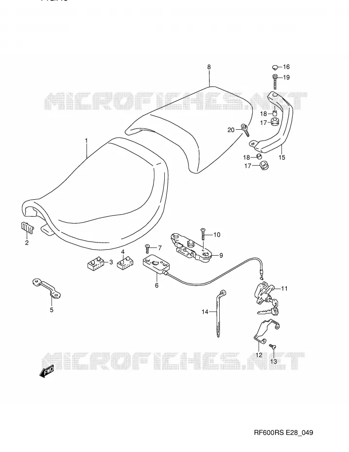 SELLE Suzuki MOTO 600 RF 1995  RF600RS(E28)