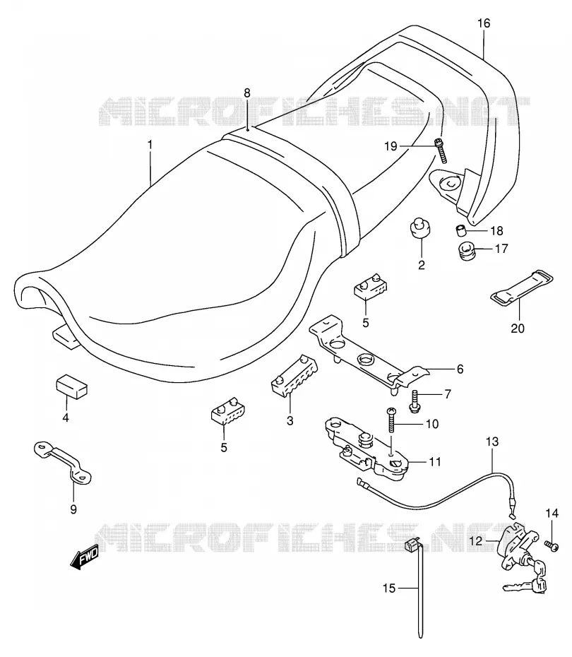 SELLE Suzuki MOTO 900 RF 1995  RF900RS(E2)