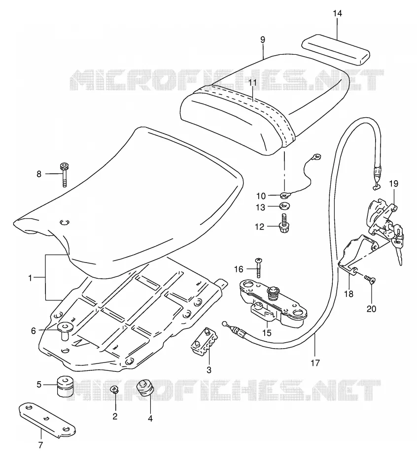 SELLE (VOIR NOTE) Suzuki MOTO 125 RG 1994  RG125FUR(E18)